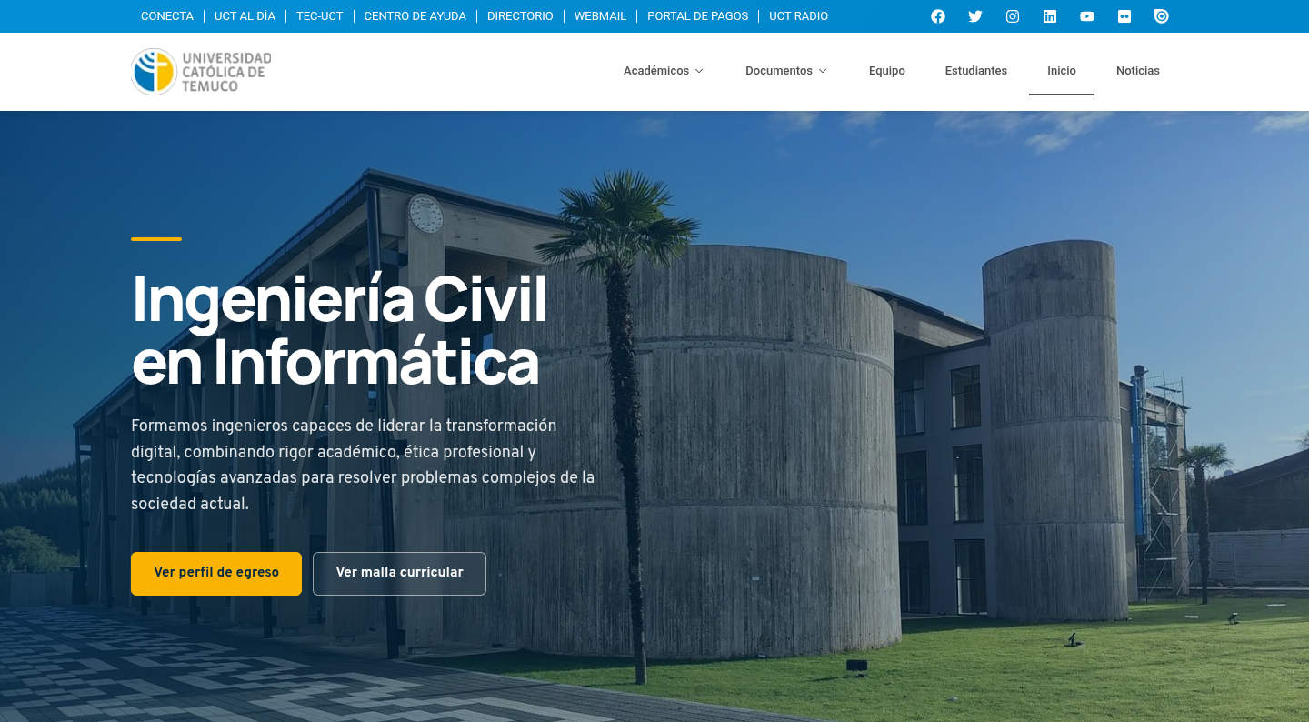 Portada de inf.uct.cl